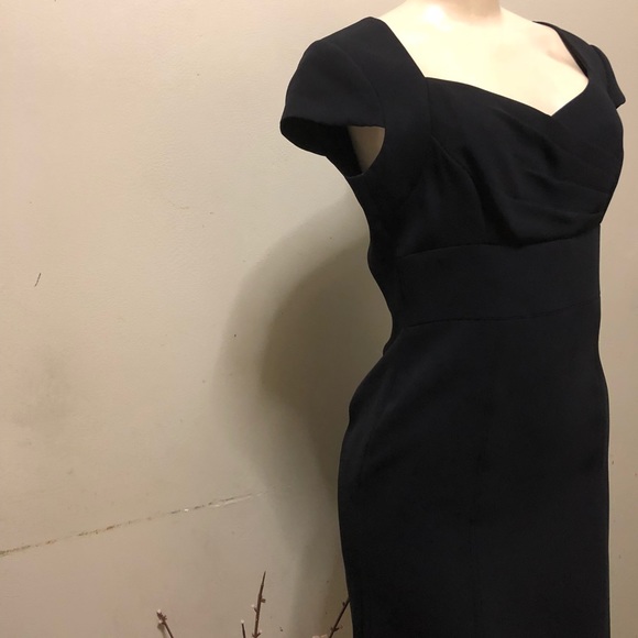 TAHARI MID LENGTH BLACK DRESS - Picture 3 of 6
